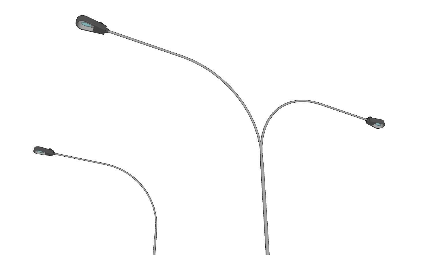 Lamp Post - Light Pole - Light Post - Street Light - Group 01 3D model_8