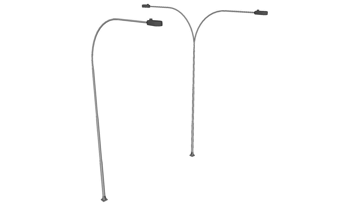 Lamp Post - Light Pole - Light Post - Street Light - Group 01 3D model_4