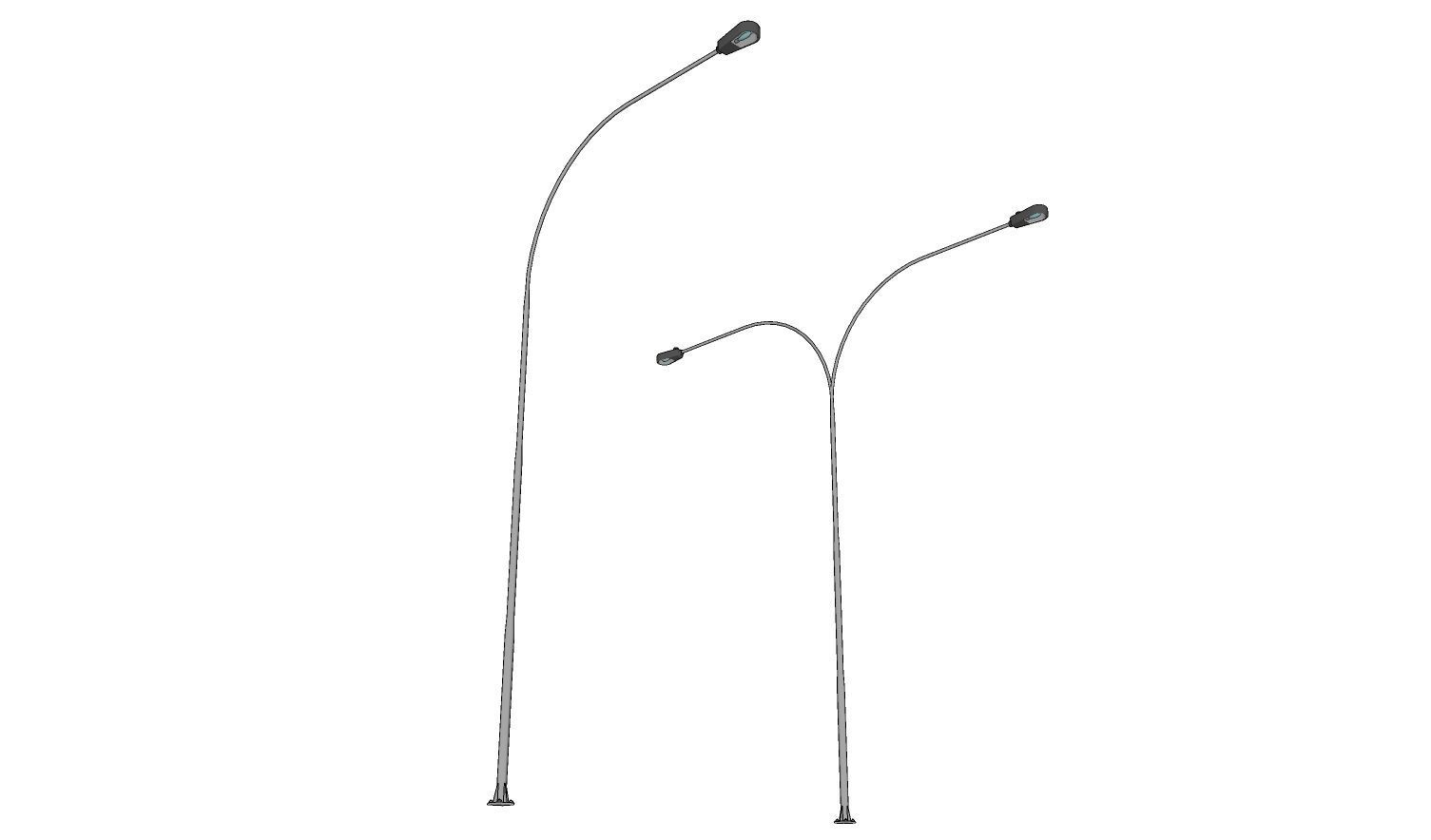 Lamp Post - Light Pole - Light Post - Street Light - Group 01 3D model_2