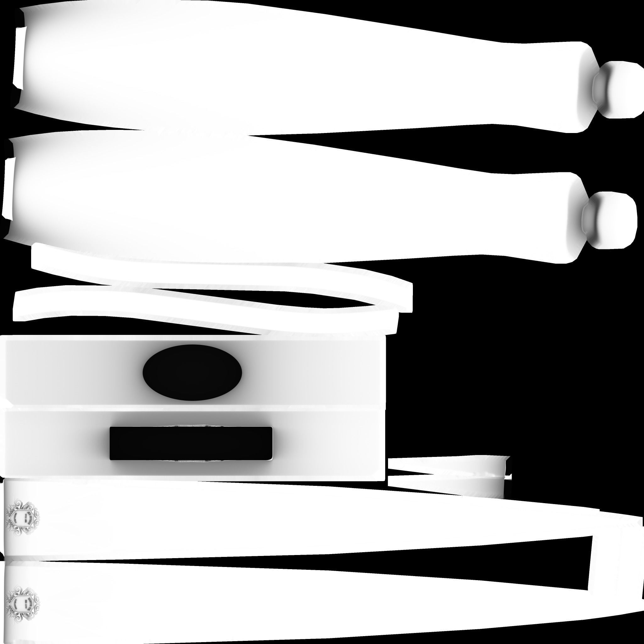 Fighting Knife Low-poly 3D model_7