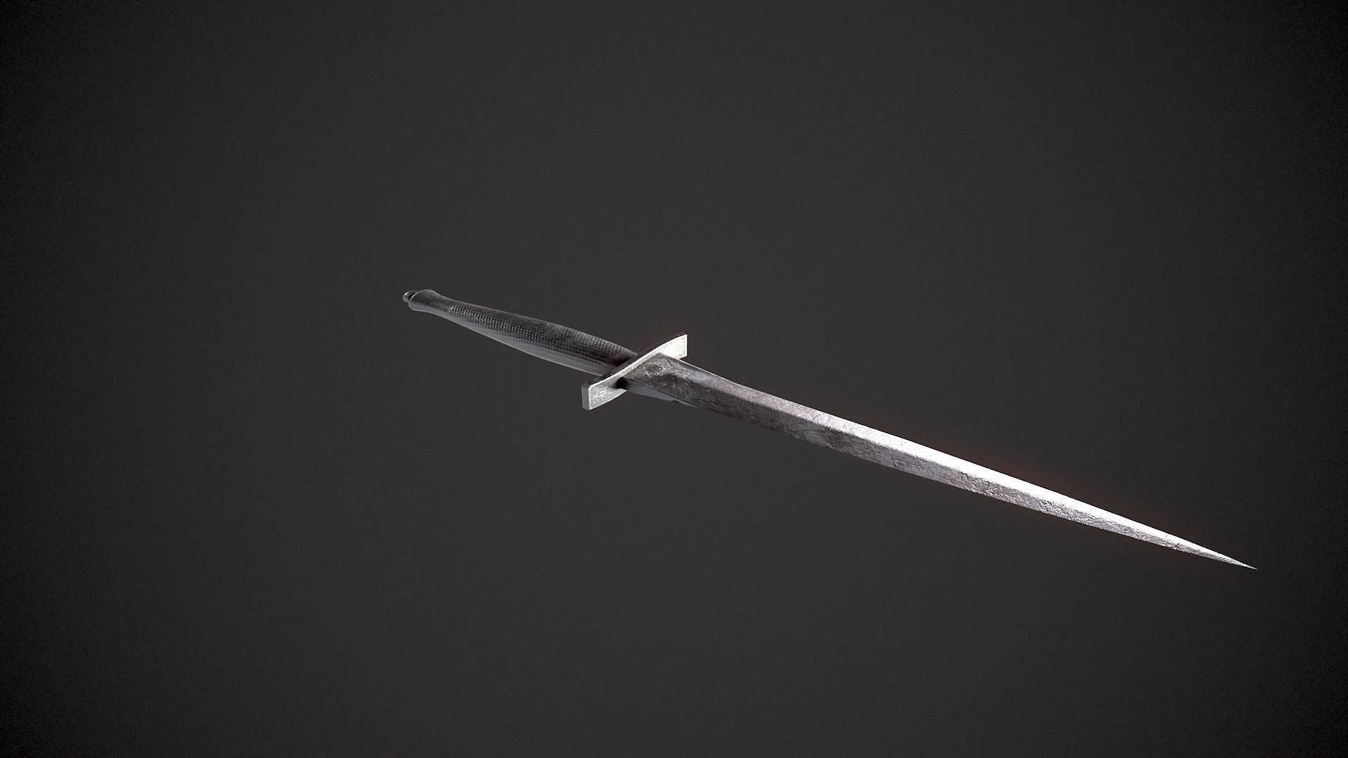 Fighting Knife Low-poly 3D model_4