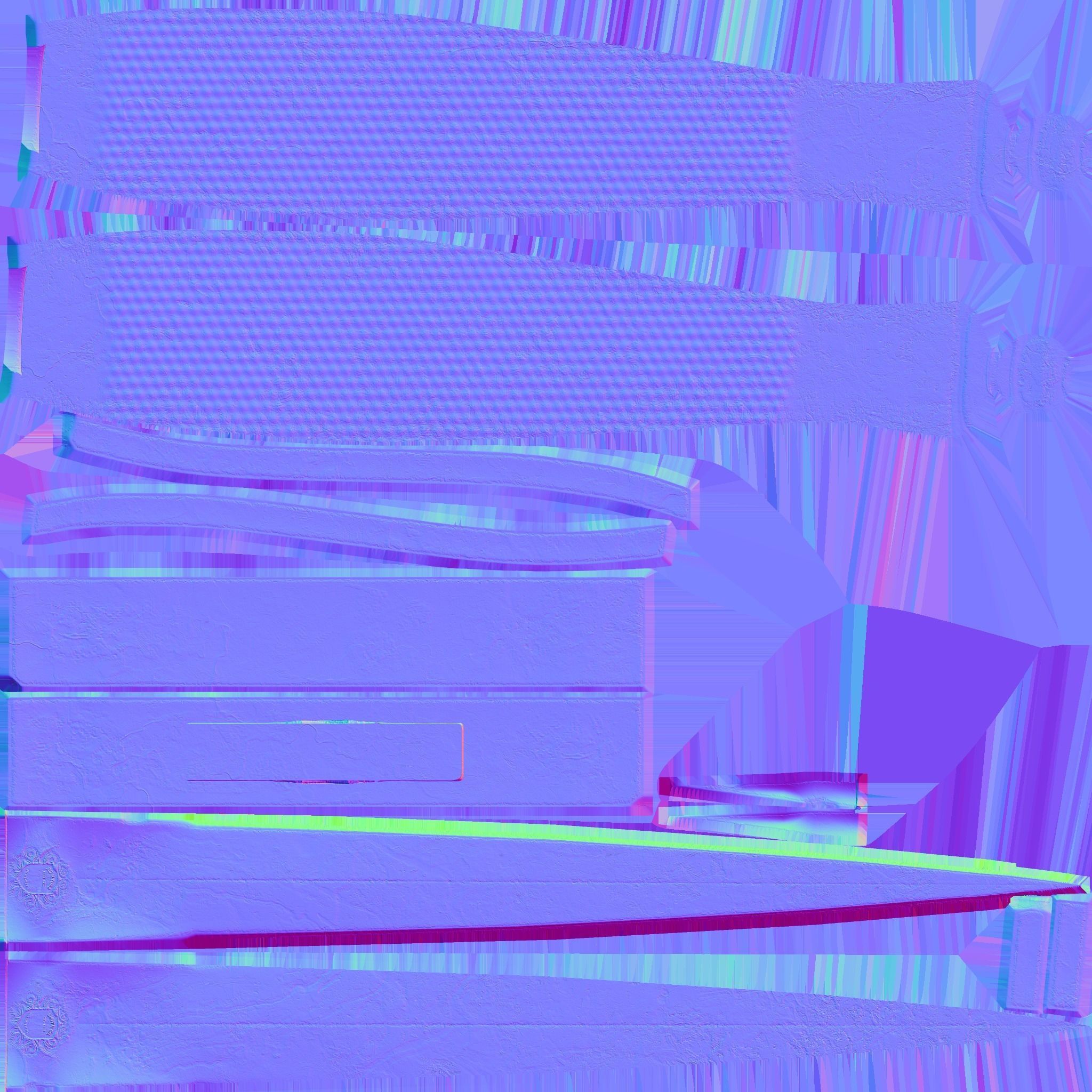 Fighting Knife Low-poly 3D model_11