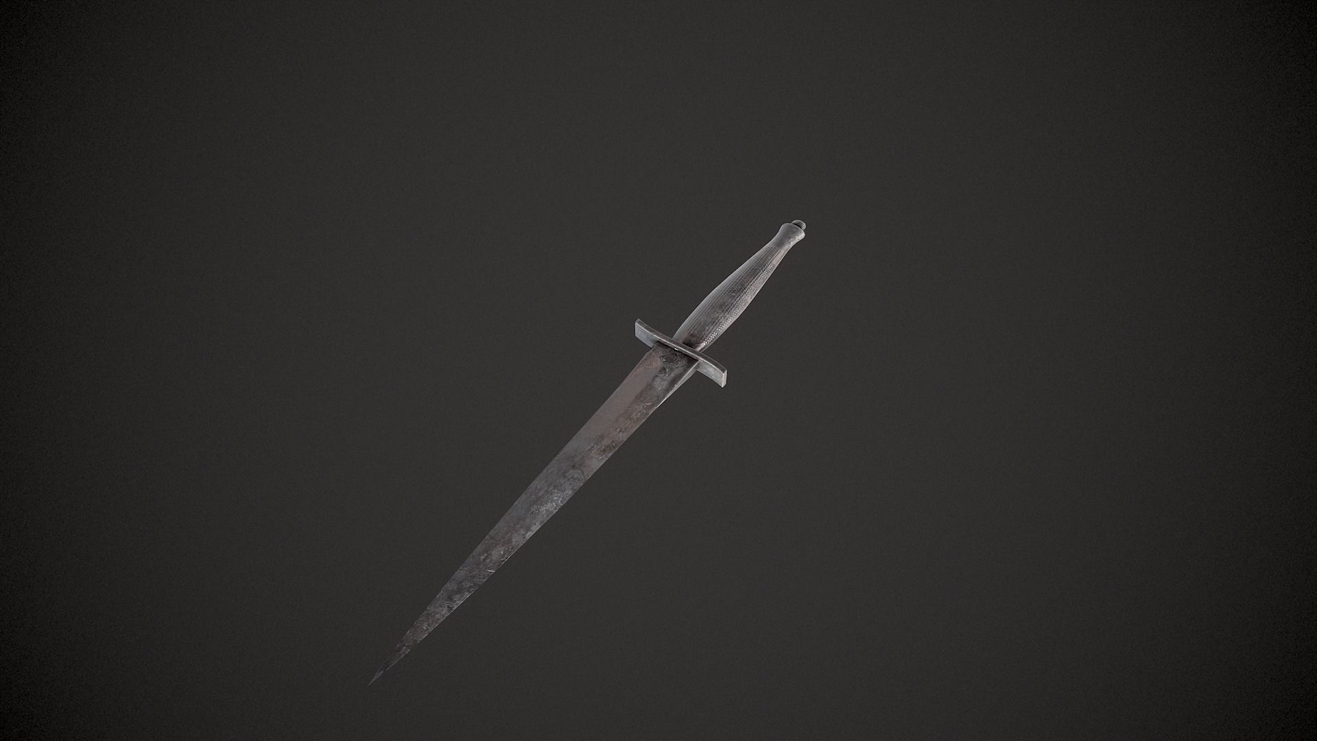 Fighting Knife Low-poly 3D model_3