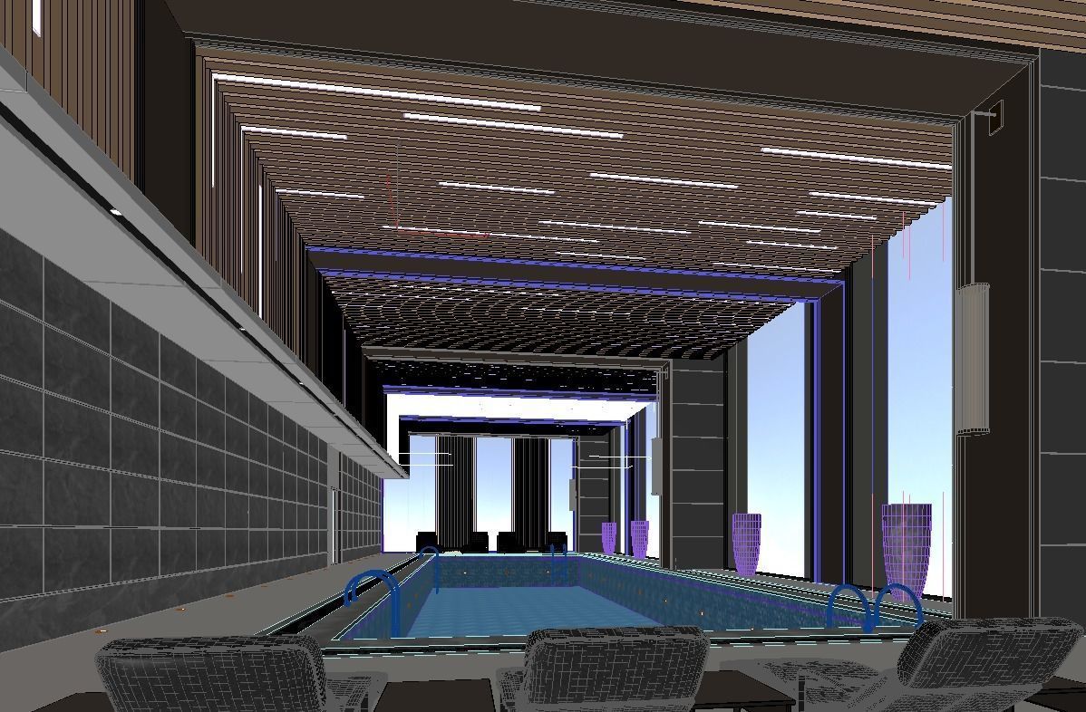 swimming pool  3D model_2
