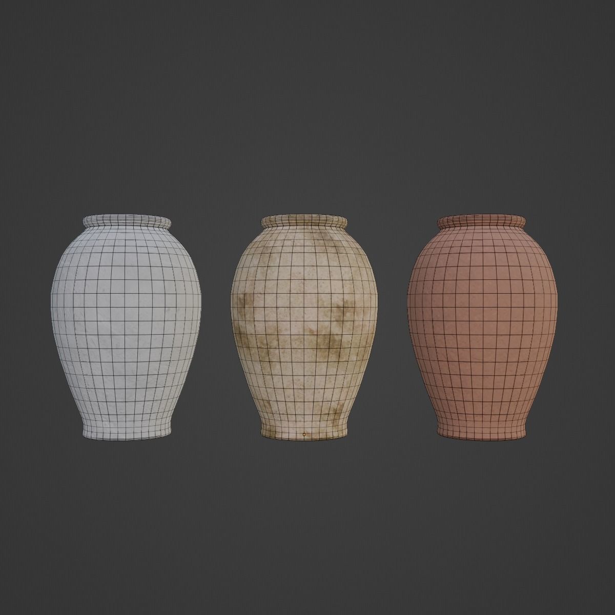 Decorative Vase Low-poly 3D model_11