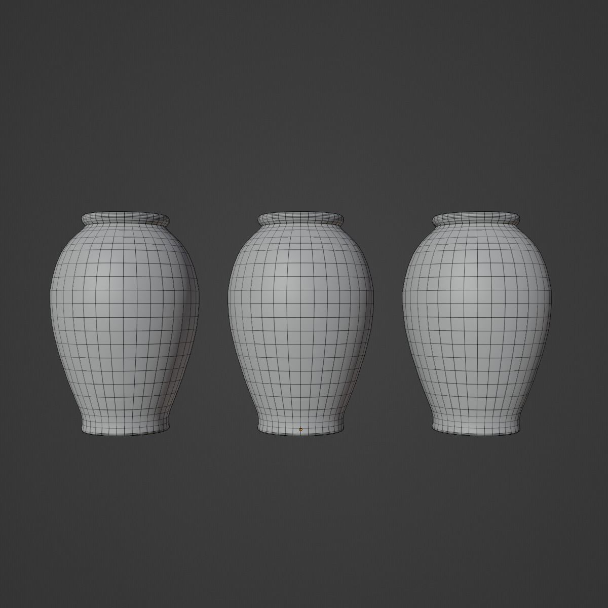 Decorative Vase Low-poly 3D model_13