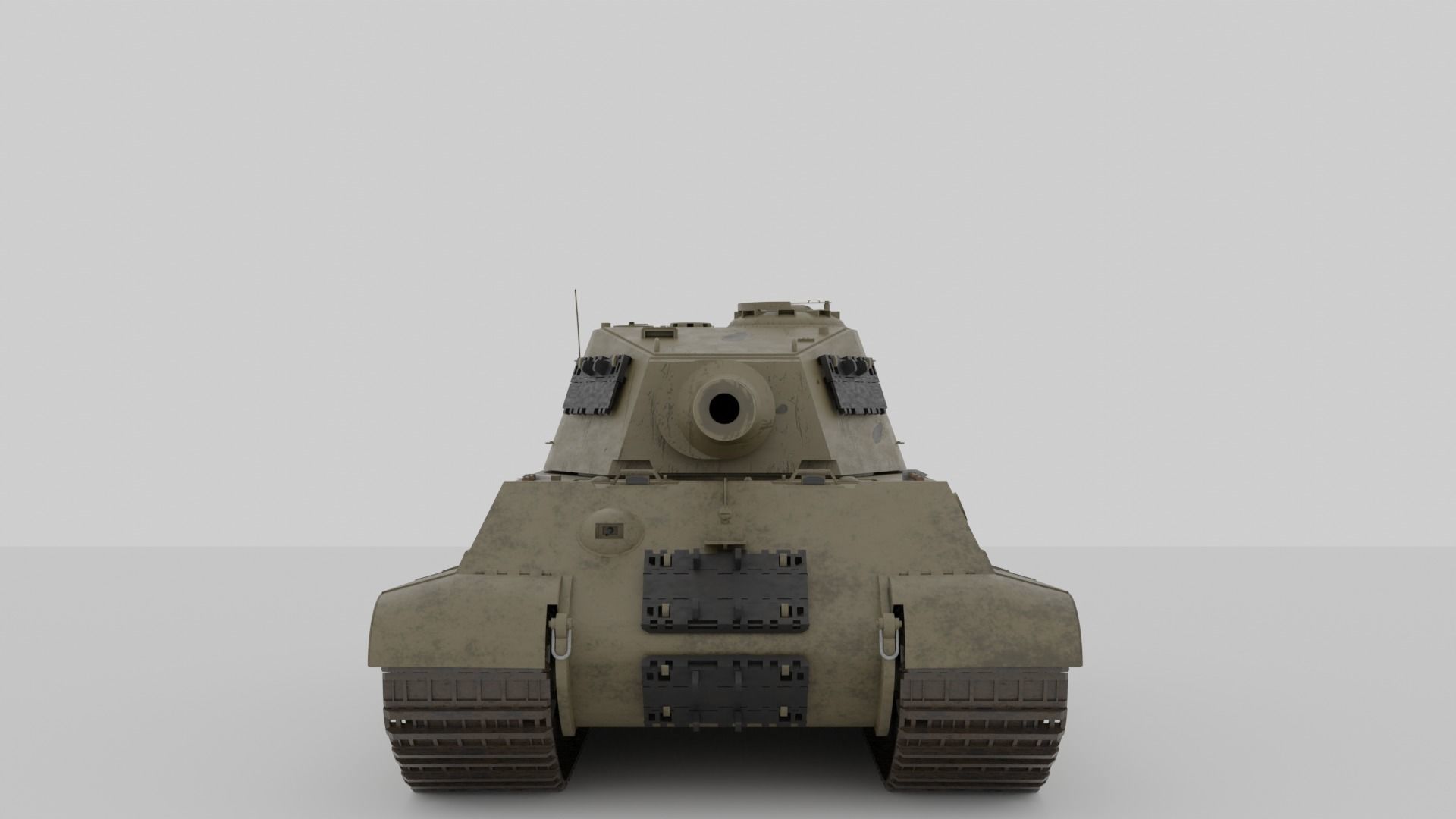 WW2 King Tiger II - 3D Model Low-Poly Low-poly 3D model_2