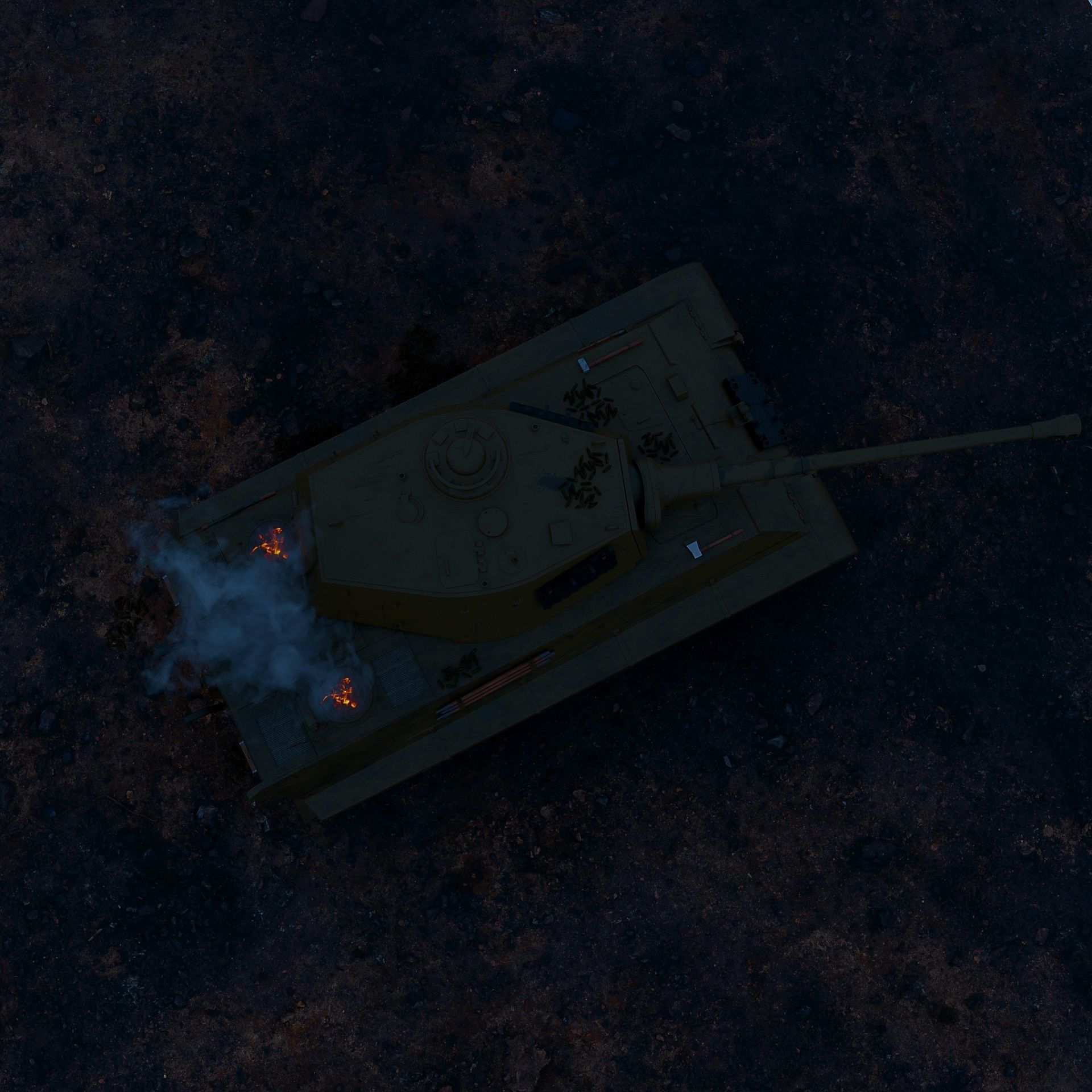 WW2 King Tiger II - 3D Model Low-Poly Low-poly 3D model_8