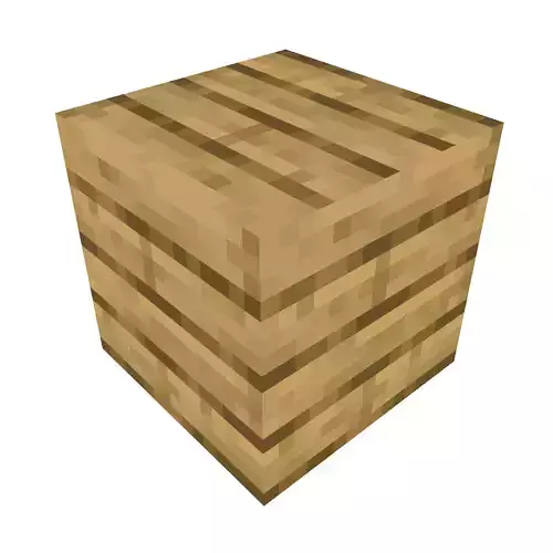 MINECRAFT OAK-PLANKS BLOCK Low-poly 3D model