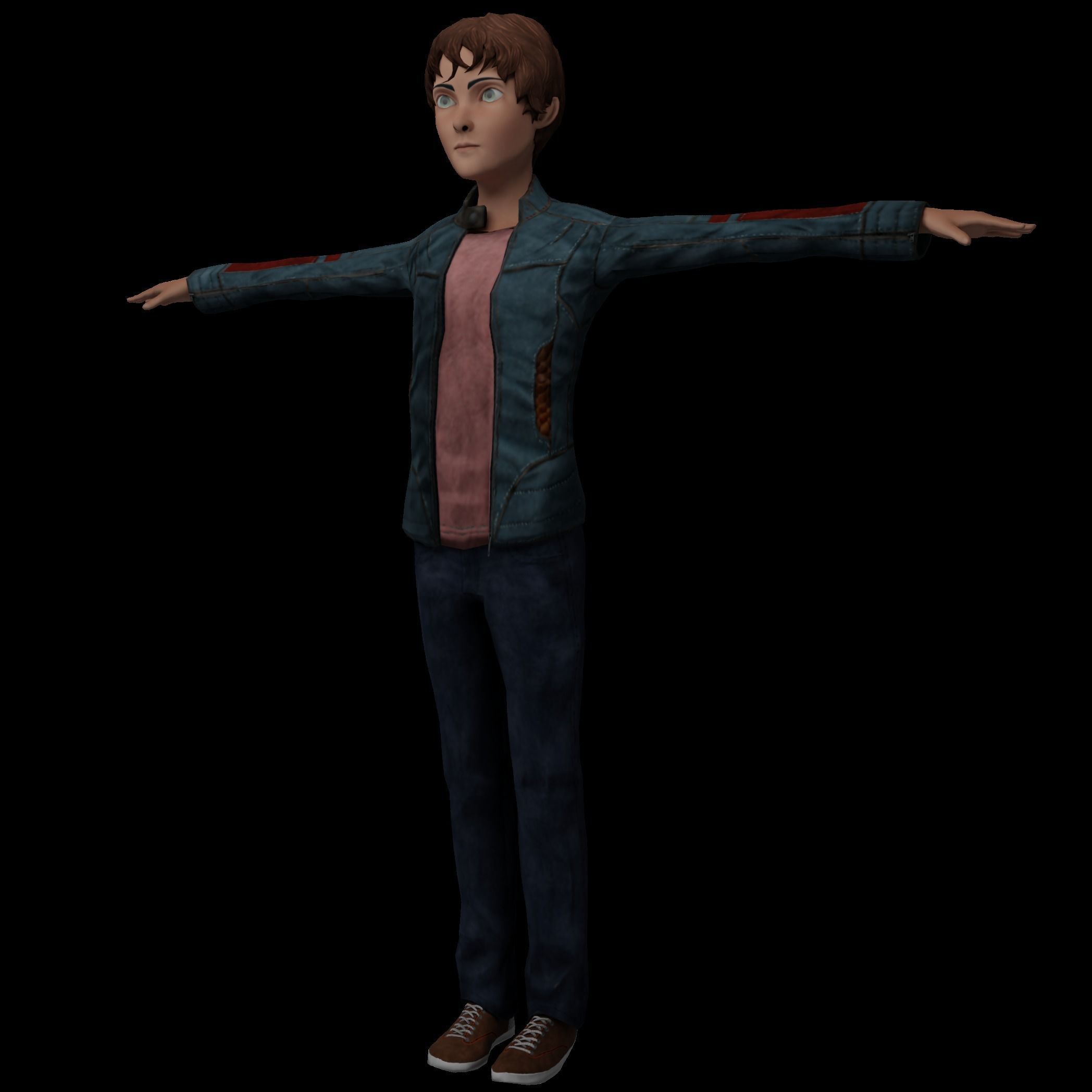 3D Stylized boy character Low-poly 3D model_1