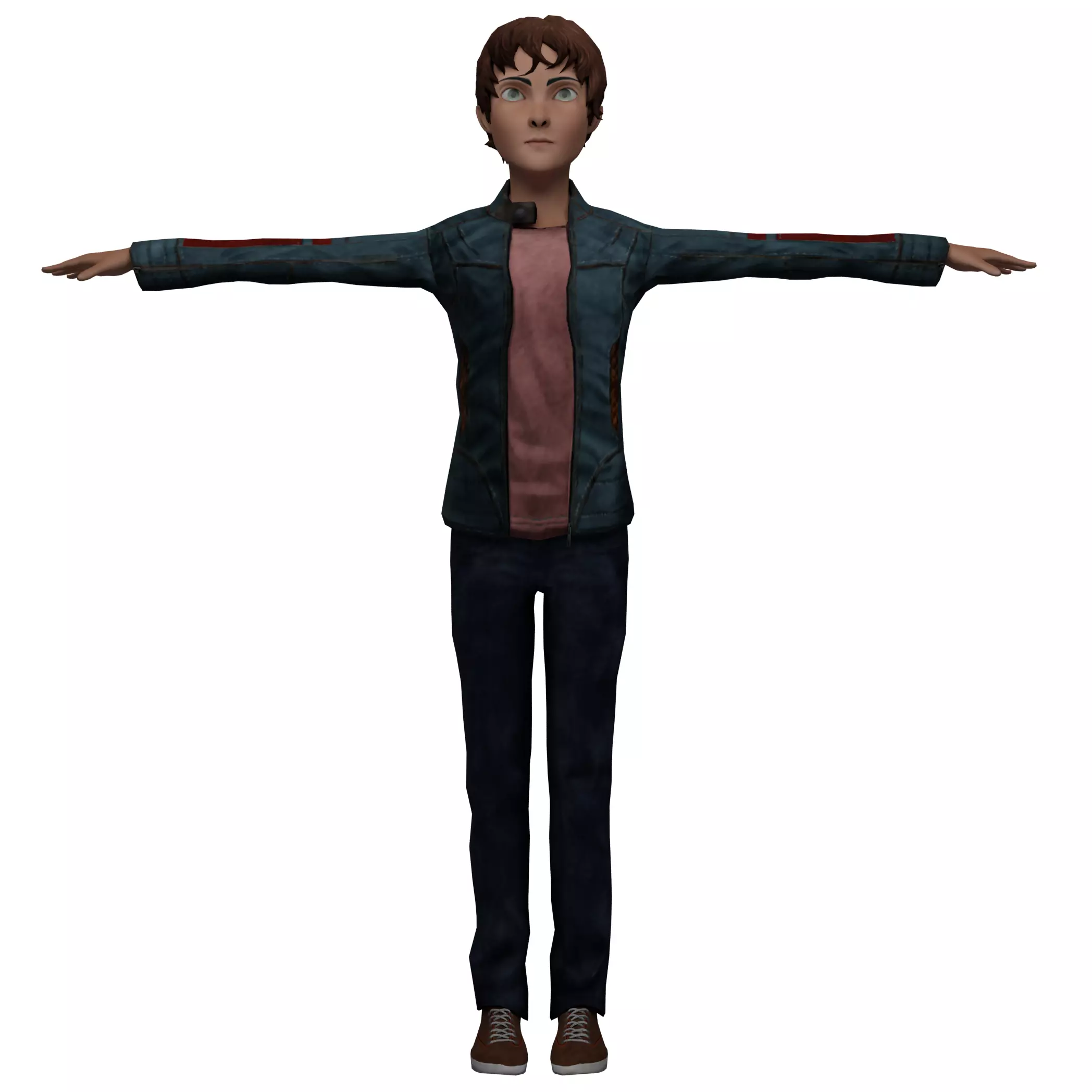 3D Stylized boy character Low-poly 3D model_0