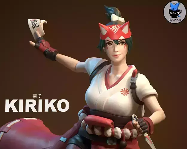 Kiriko OverWatch 2- STL Game Figurine for 3D Printing  3D print model