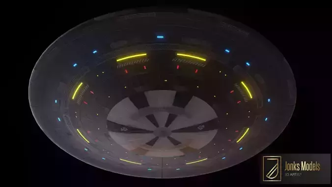 Alien UFO Low-poly 3D model Alien UFO Low-poly 3D model