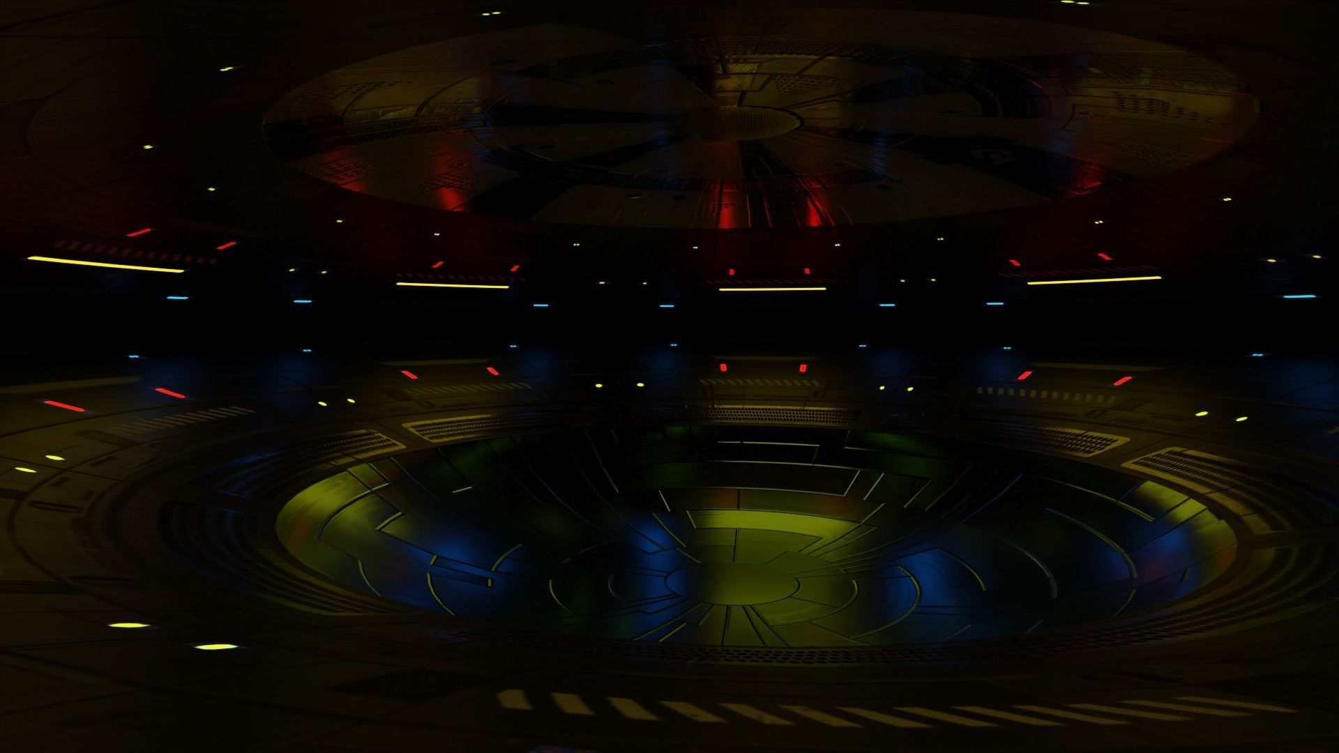 Alien UFO Low-poly 3D model_2