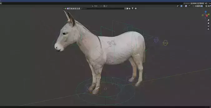 Donkey model Low-poly 3D model