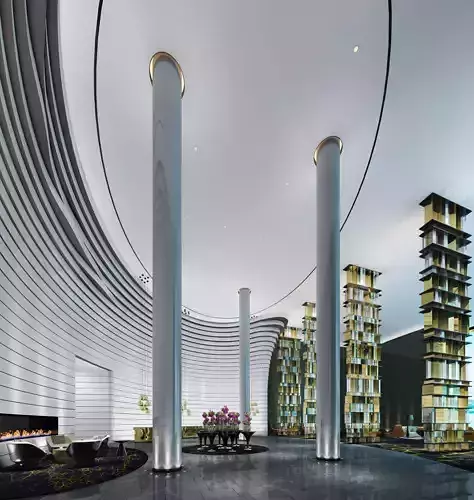 Mercure Hotel Lobby 3D model