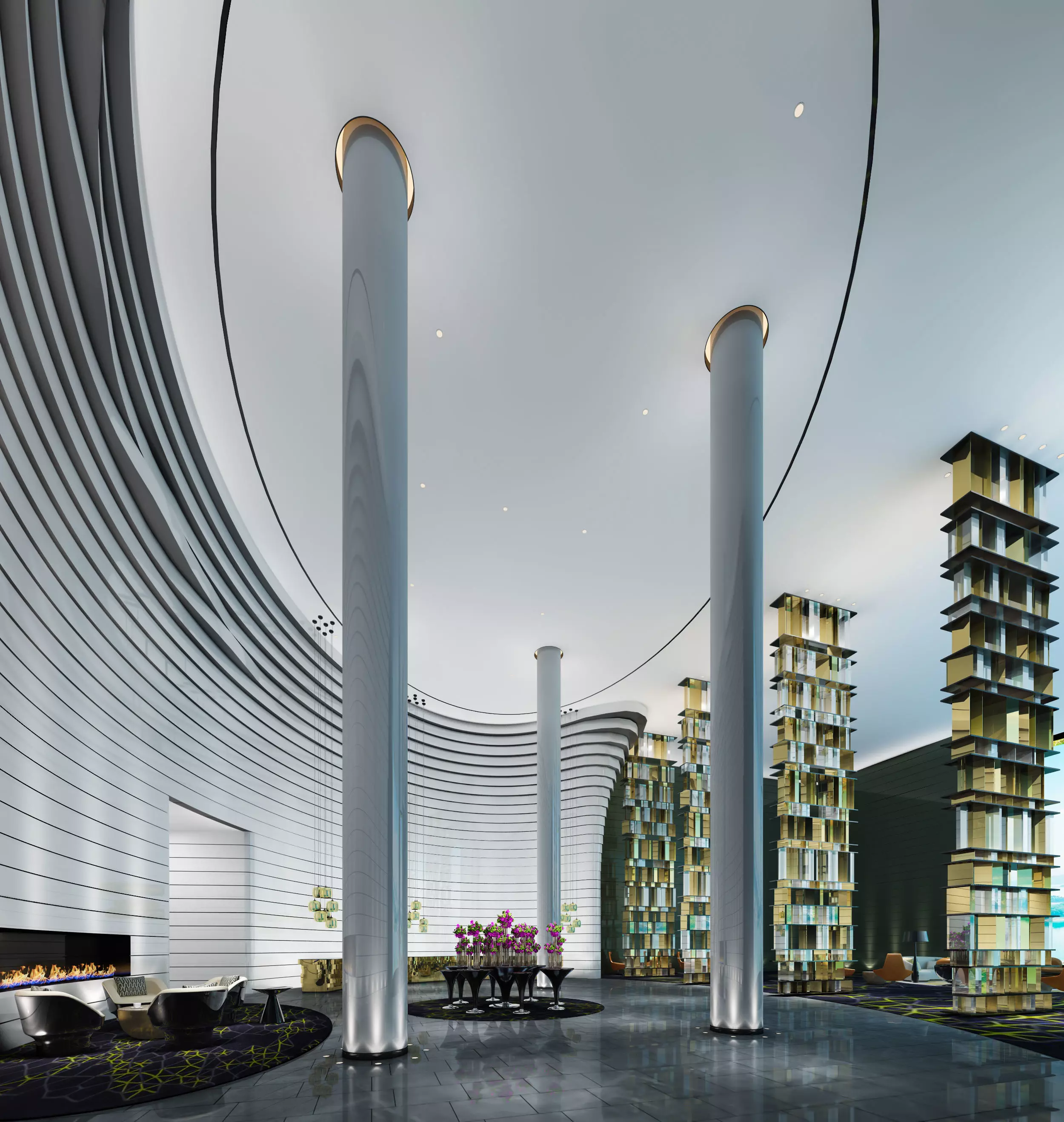 Mercure Hotel Lobby 3D model_0