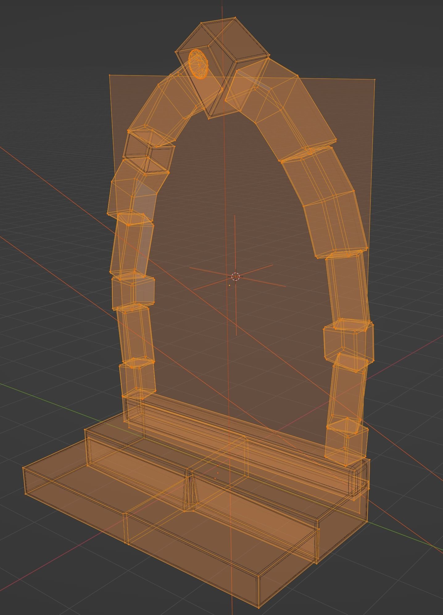 Ancient scifi portal old magical animated and game ready Low-poly 3D model_7