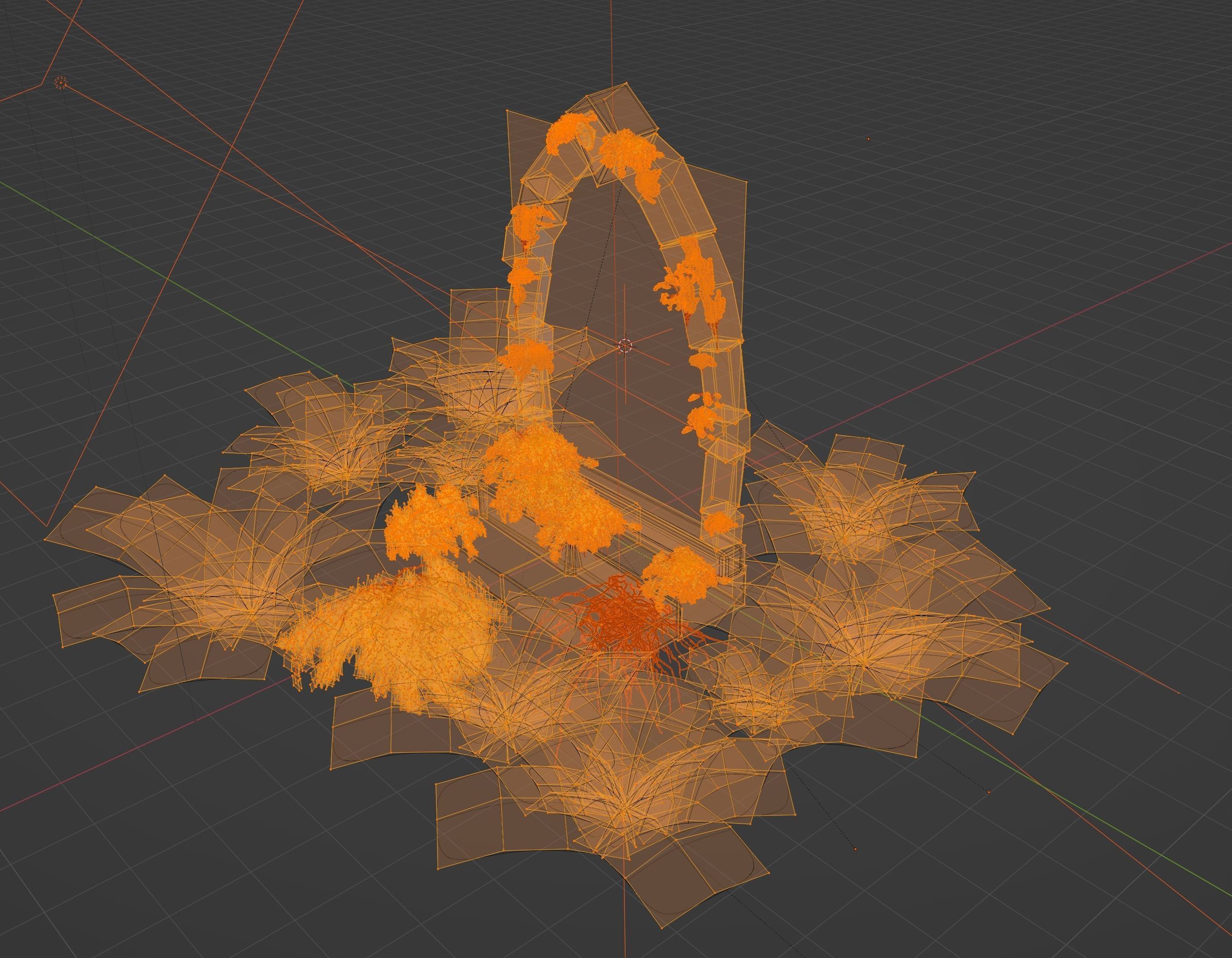 Ancient scifi portal old magical animated and game ready Low-poly 3D model_8