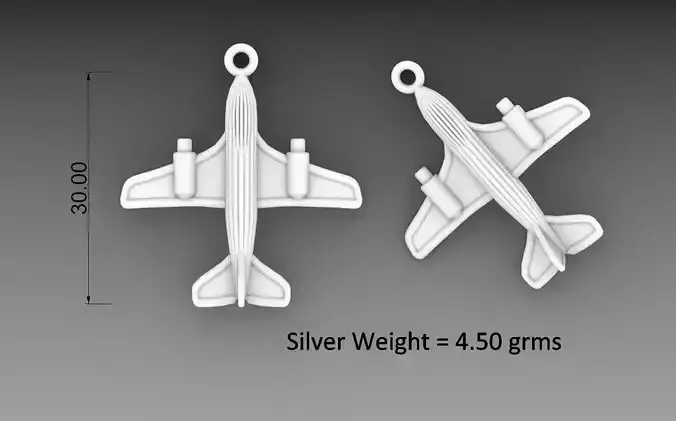 Airplane Pendant Design 3D print model