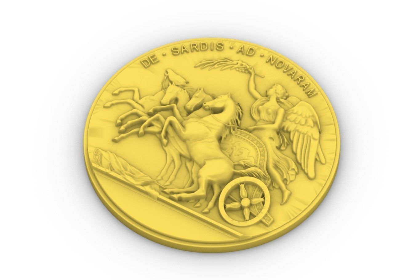 Chariot Athena CNC Engraving Design 3D print model_1