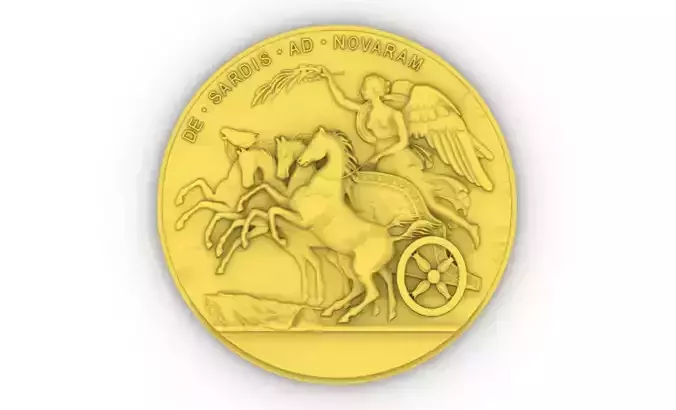 Chariot Athena CNC Engraving Design