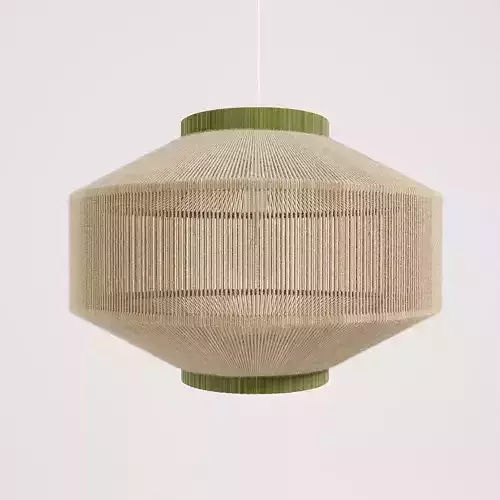 Jute Pendant Light 3D model