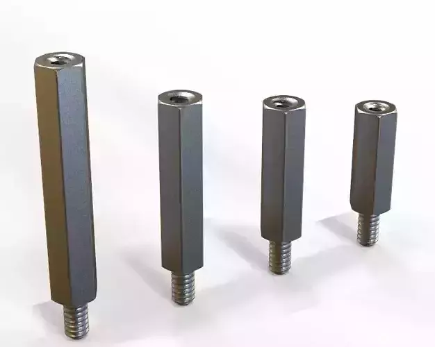 M4 Hexagonal Stud Connector Screw-Nut 3D print model