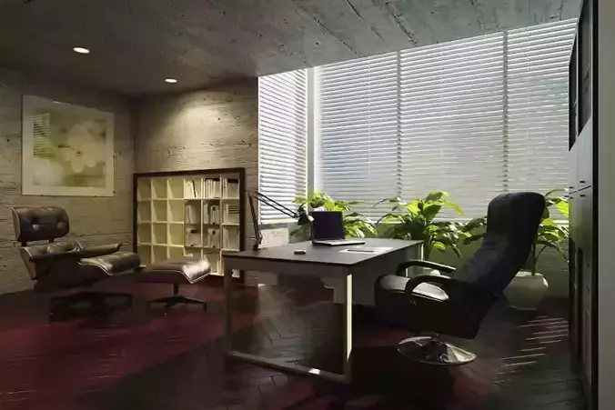 Realistic Armcahairs Collection modern home office