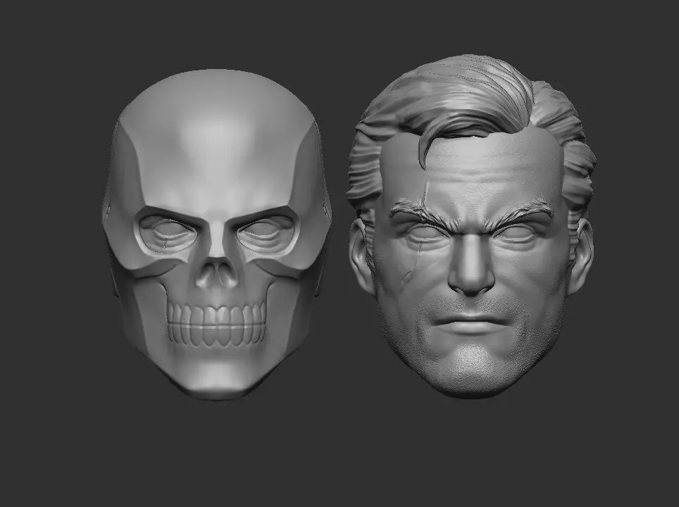 Black Mask - Headsculpt for Action Figures 3D print model_0