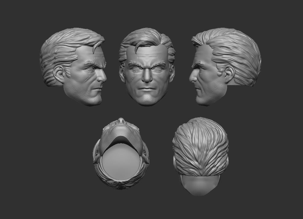 Black Mask - Headsculpt for Action Figures 3D print model_5