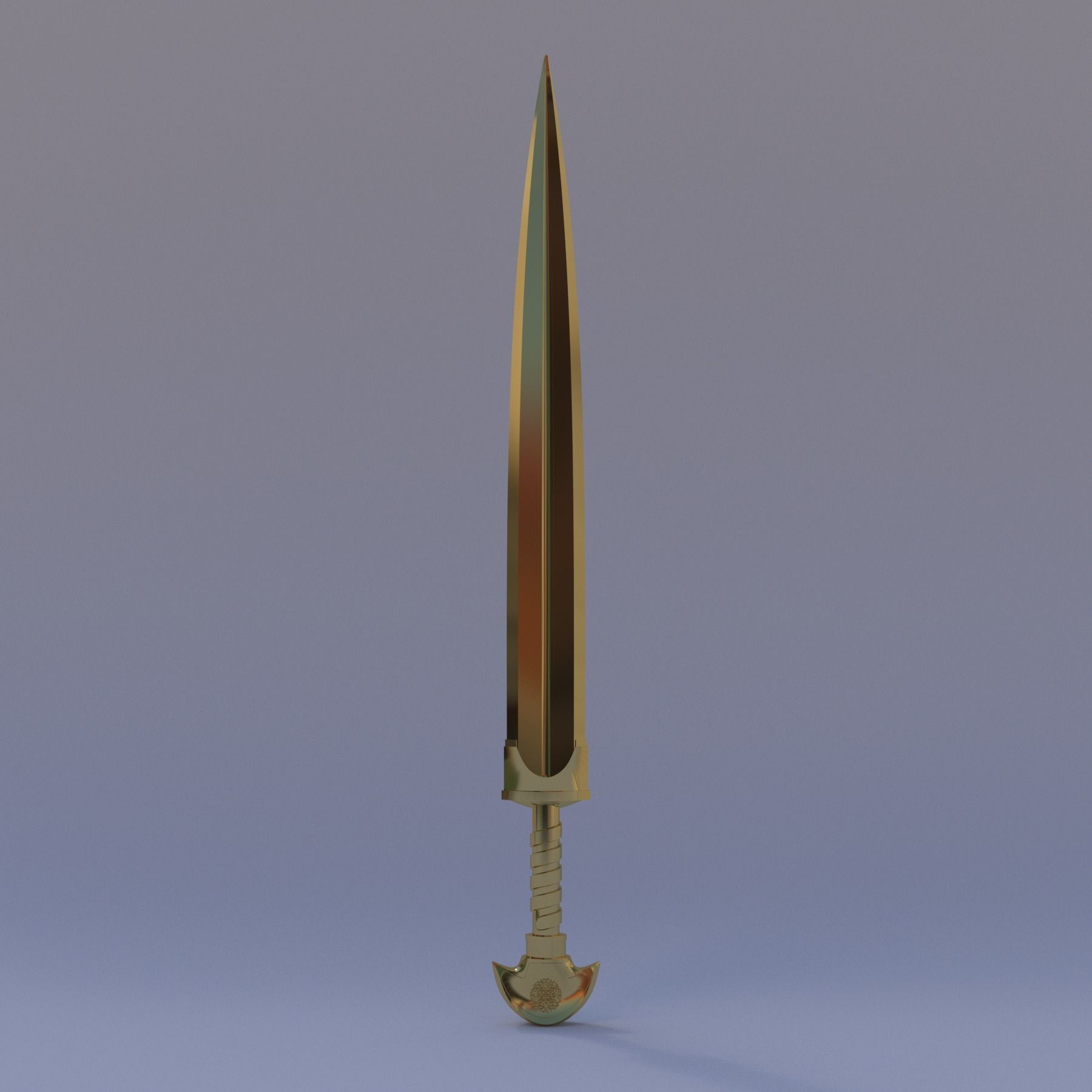 Ancient Bronze Age Sword for Print and Sand Casting 3D print model_12