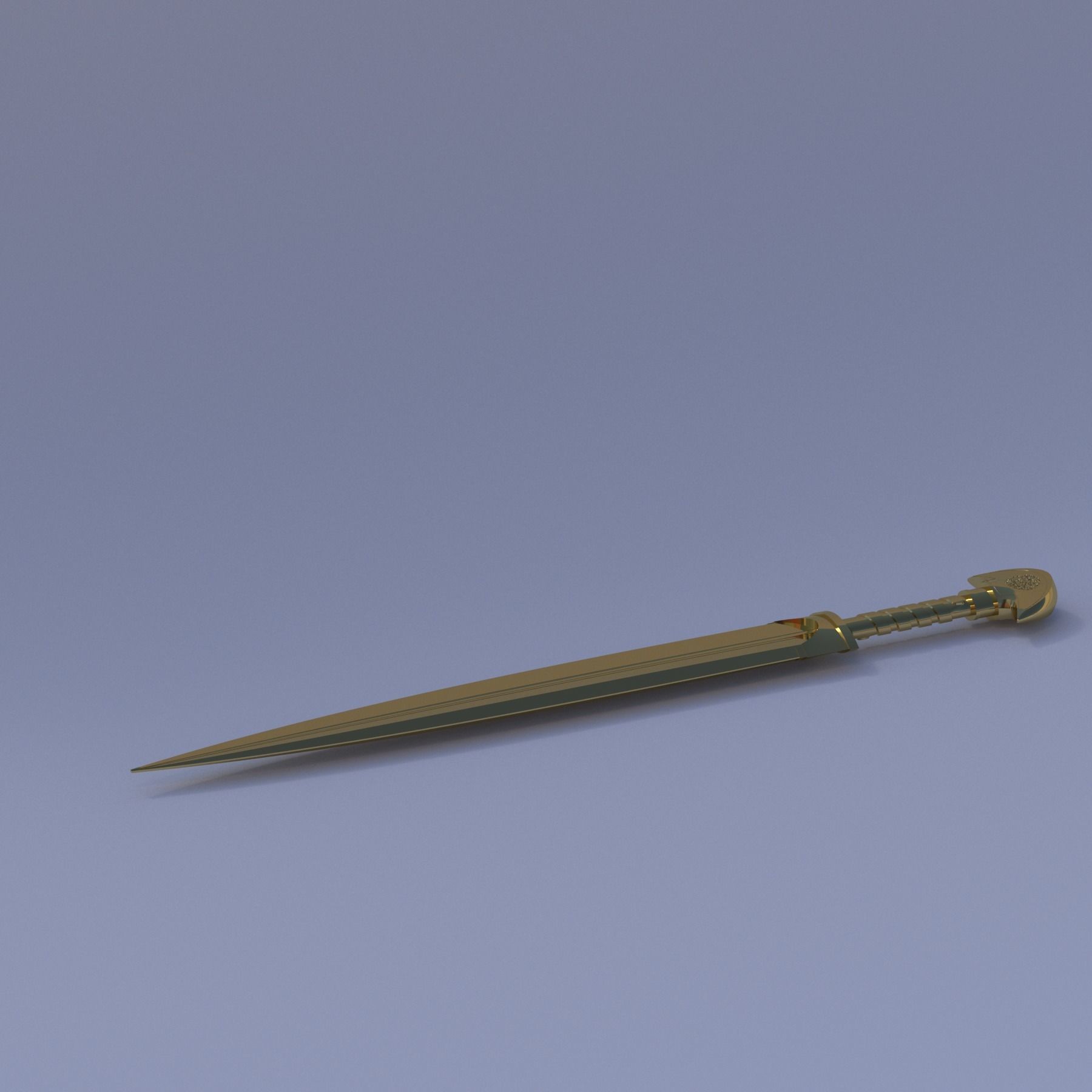 Ancient Bronze Age Sword for Print and Sand Casting 3D print model_10