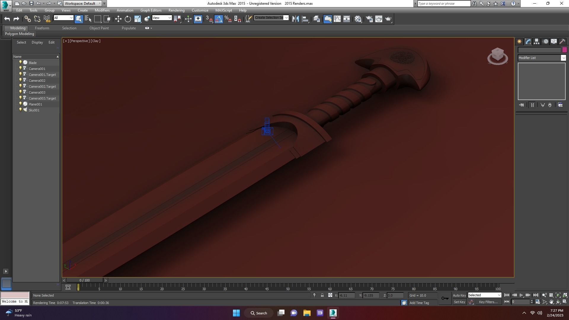 Ancient Bronze Age Sword for Print and Sand Casting 3D print model_1
