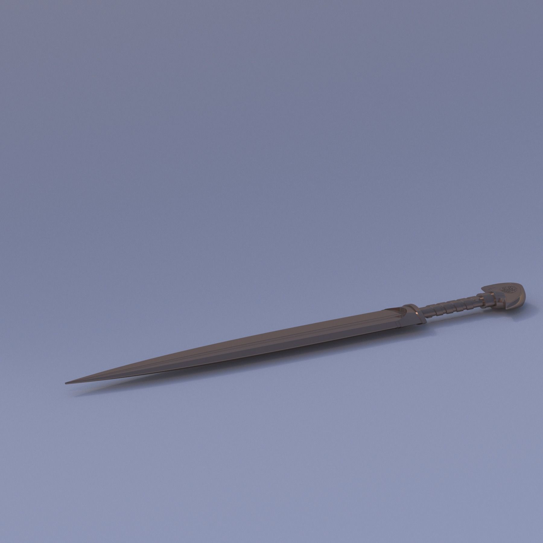 Ancient Bronze Age Sword for Print and Sand Casting 3D print model_9