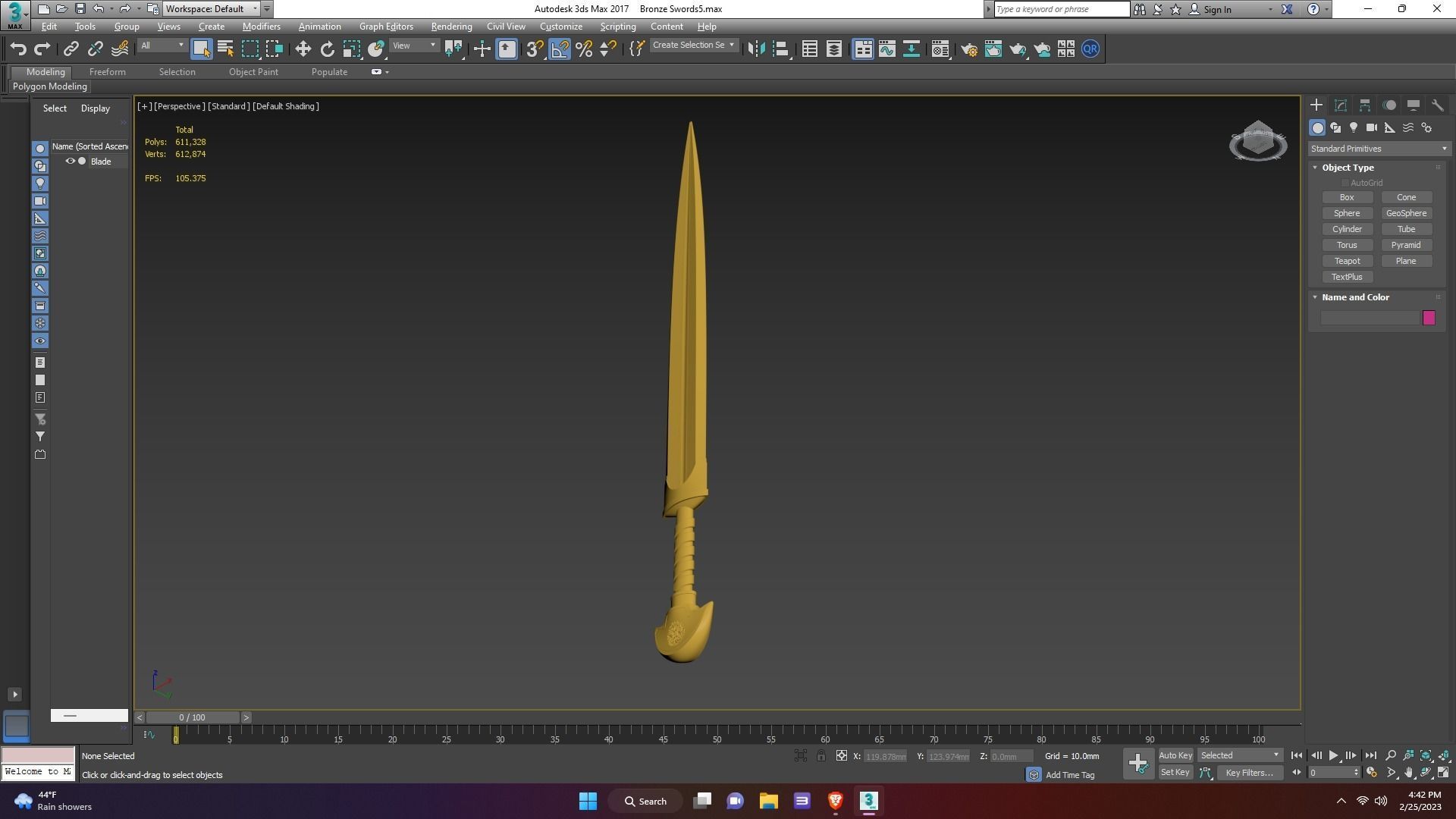 Ancient Bronze Age Sword for Print and Sand Casting 3D print model_13