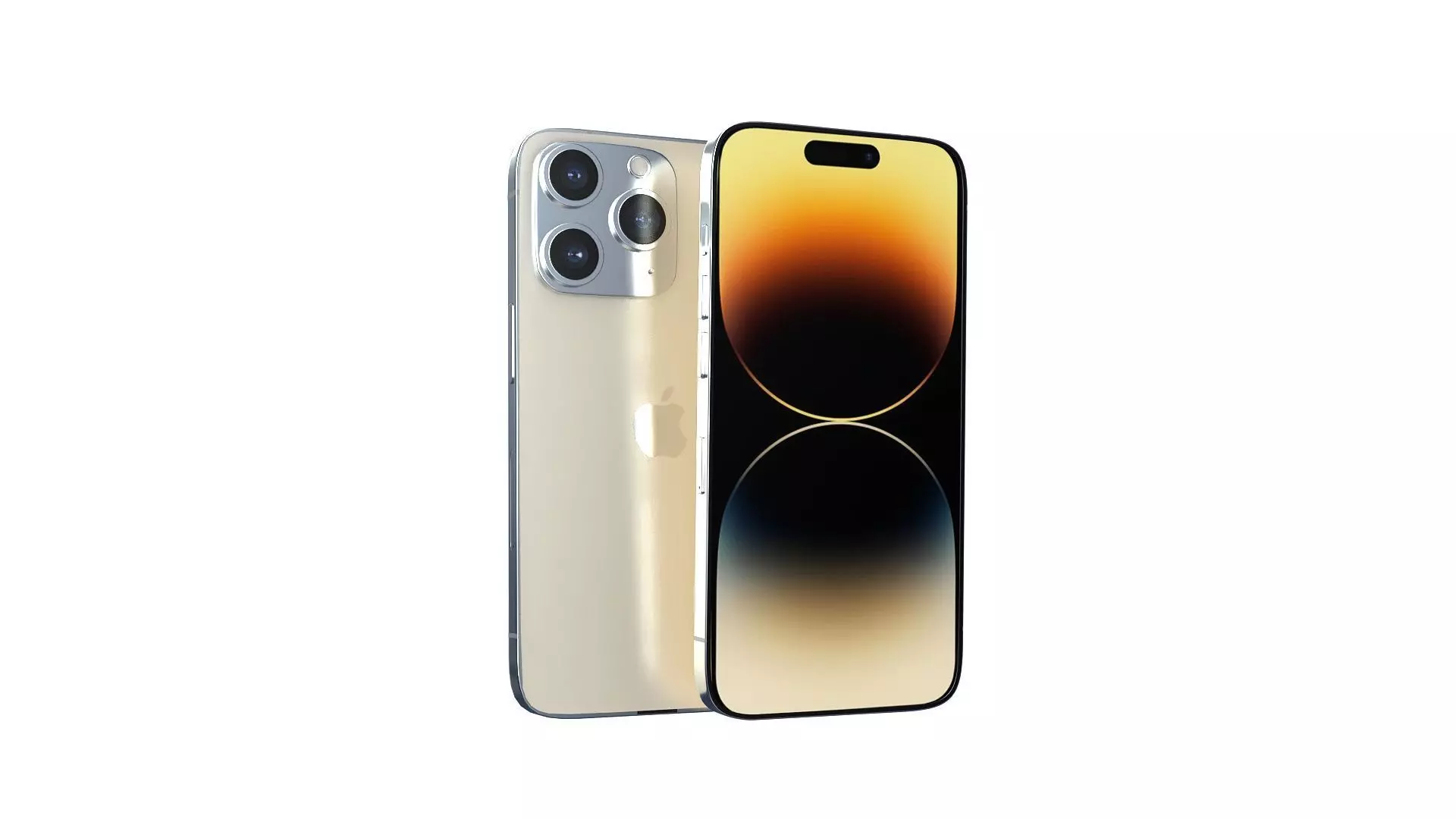 Apple Iphone 14 Pro Gold 3D model_0