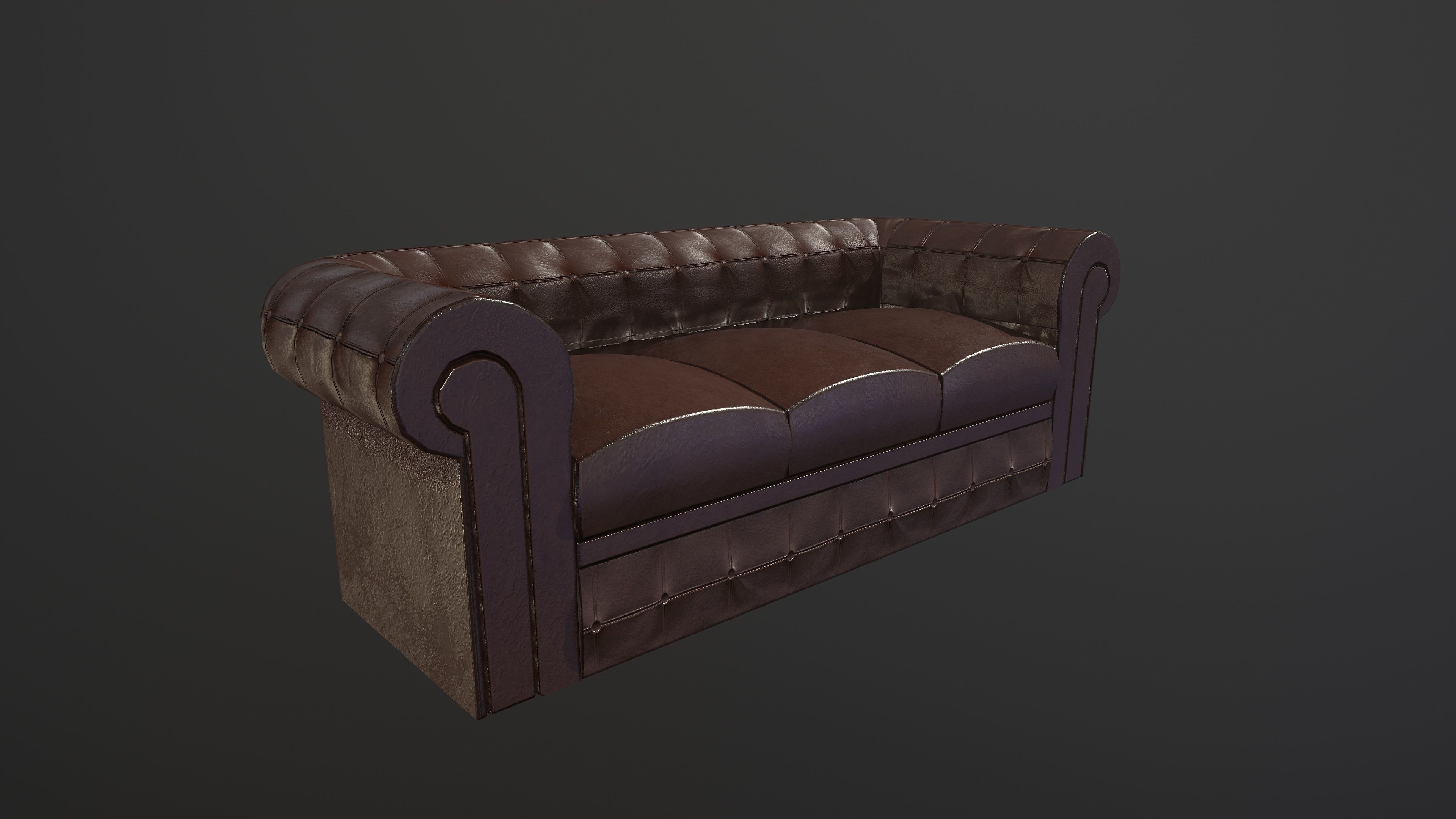 Chesterfield Couch 3D model_3