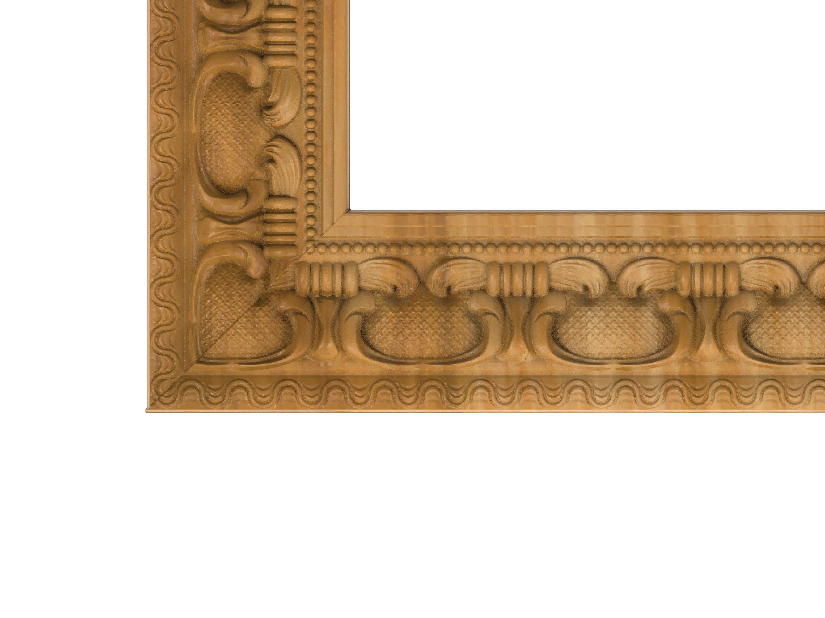 Carved picture frame STL 3D model_2