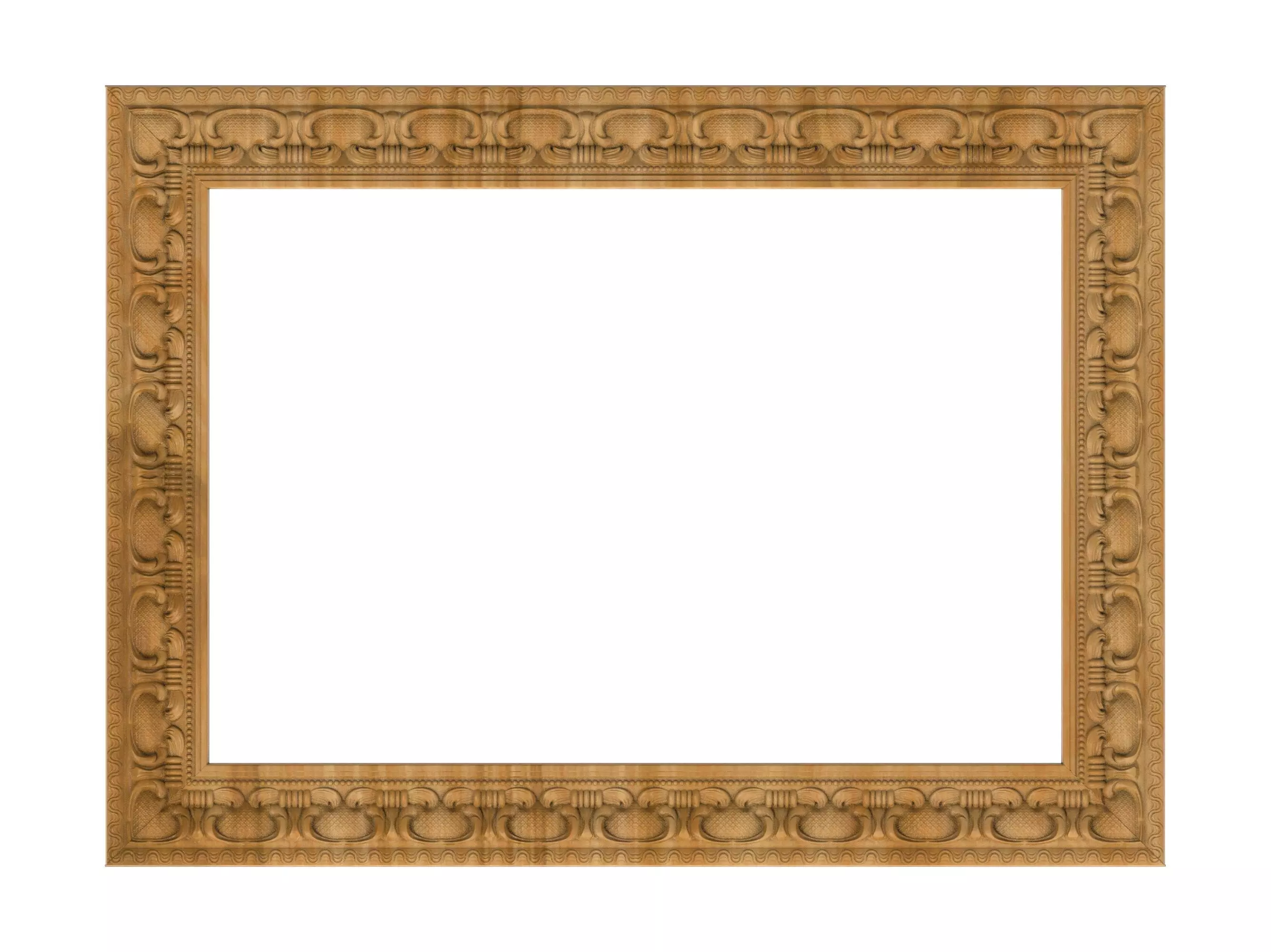 Carved picture frame STL 3D model_0