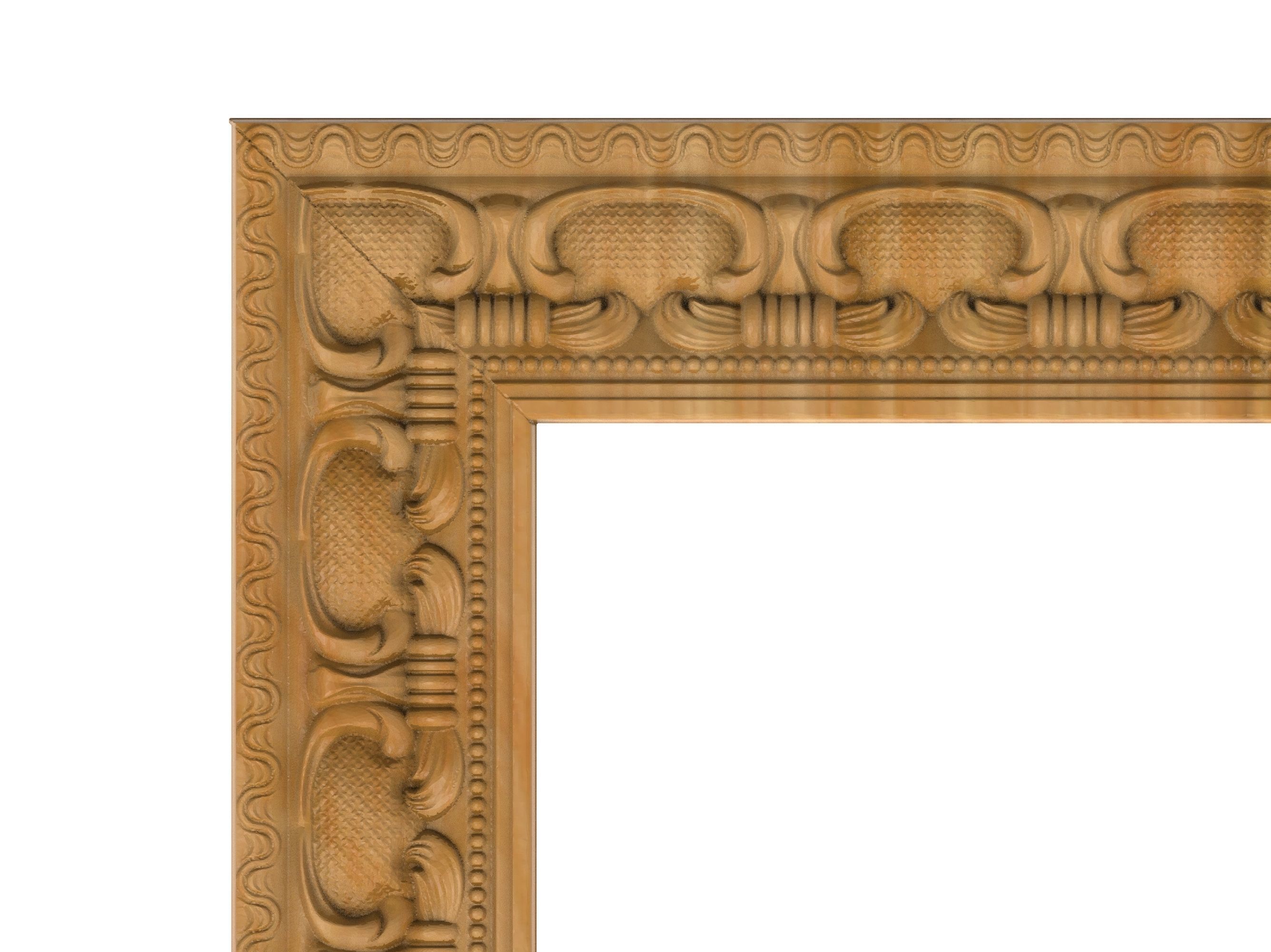 Carved picture frame STL 3D model_1
