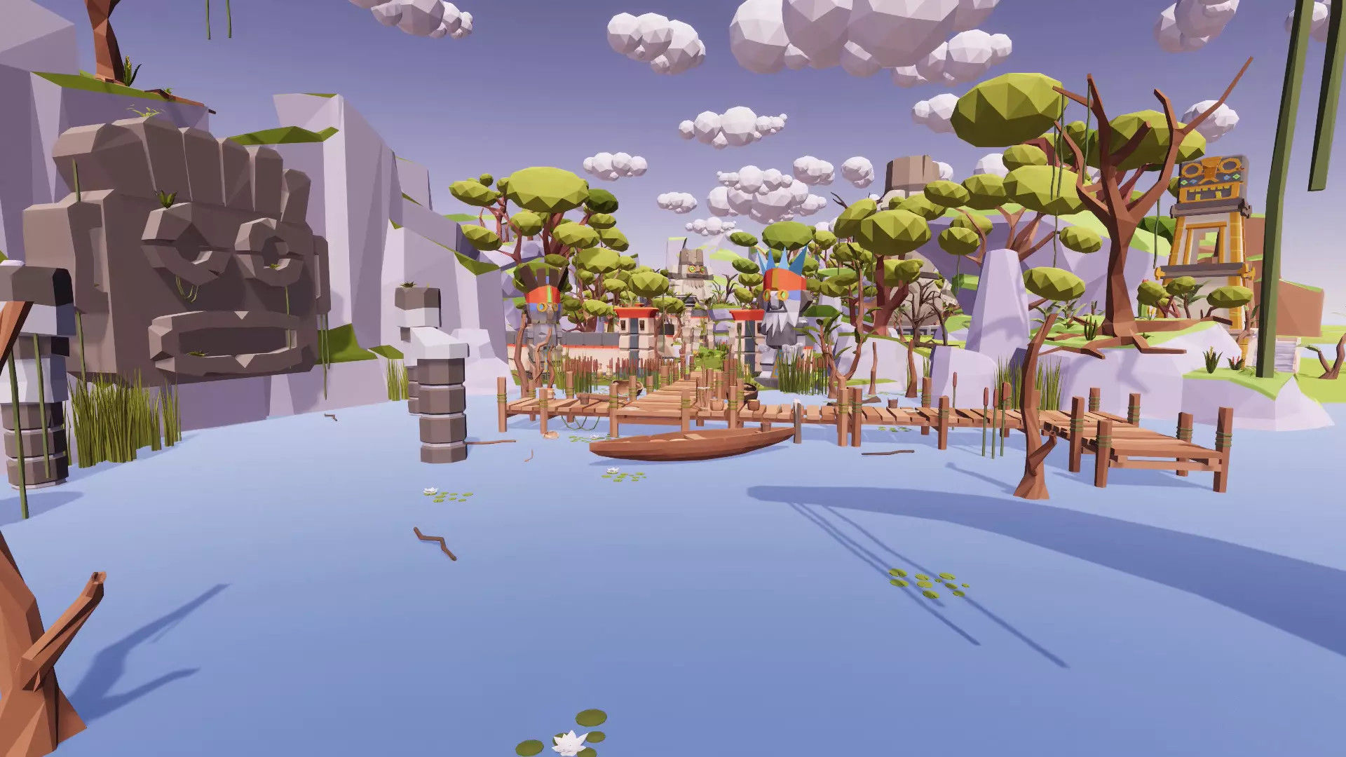 Low Poly Aztec Jungle Island Megapack RG Low-poly 3D model_3