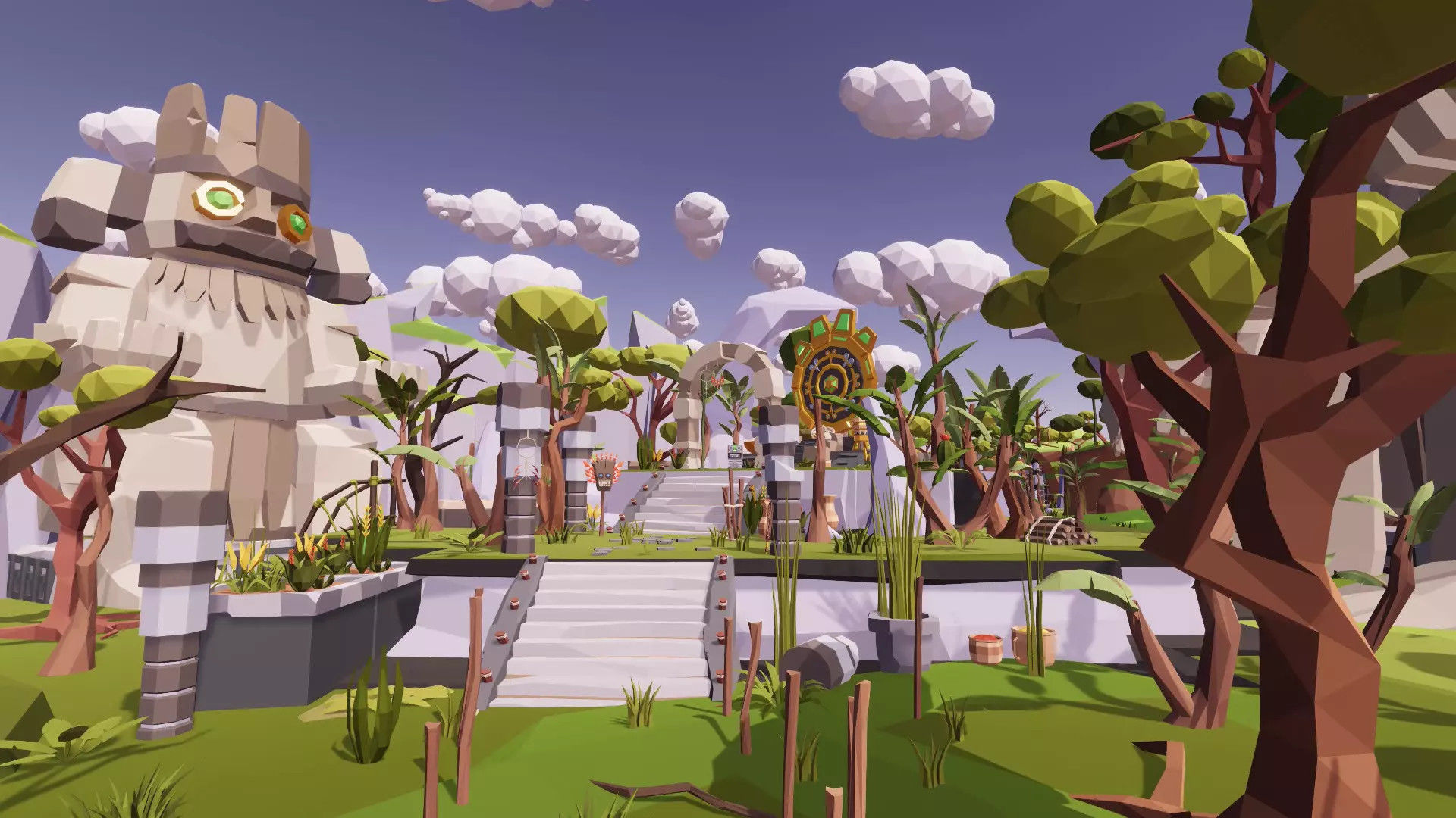Low Poly Aztec Jungle Island Megapack RG Low-poly 3D model_2