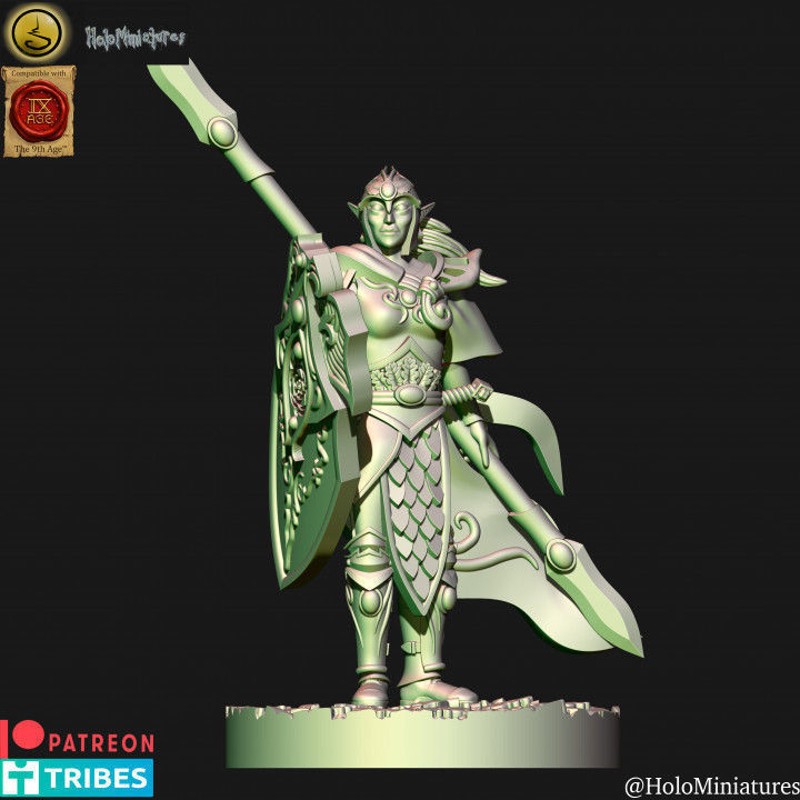 Wood Elf forest guard with spears unit 3D print model_14