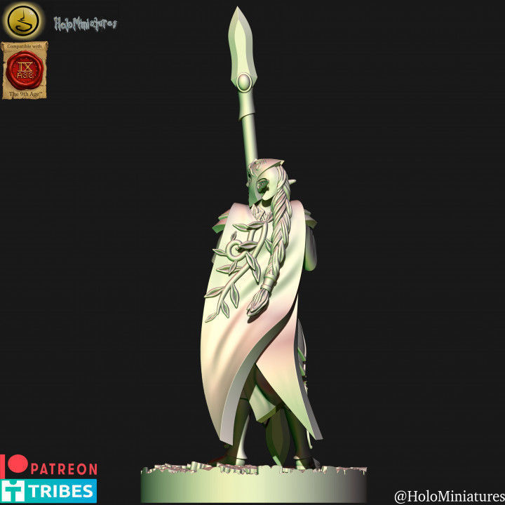 Wood Elf forest guard with spears unit 3D print model_3