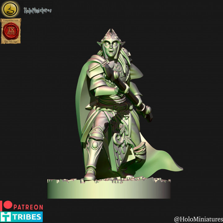 Wood Elf forest guard with spears unit 3D print model_7