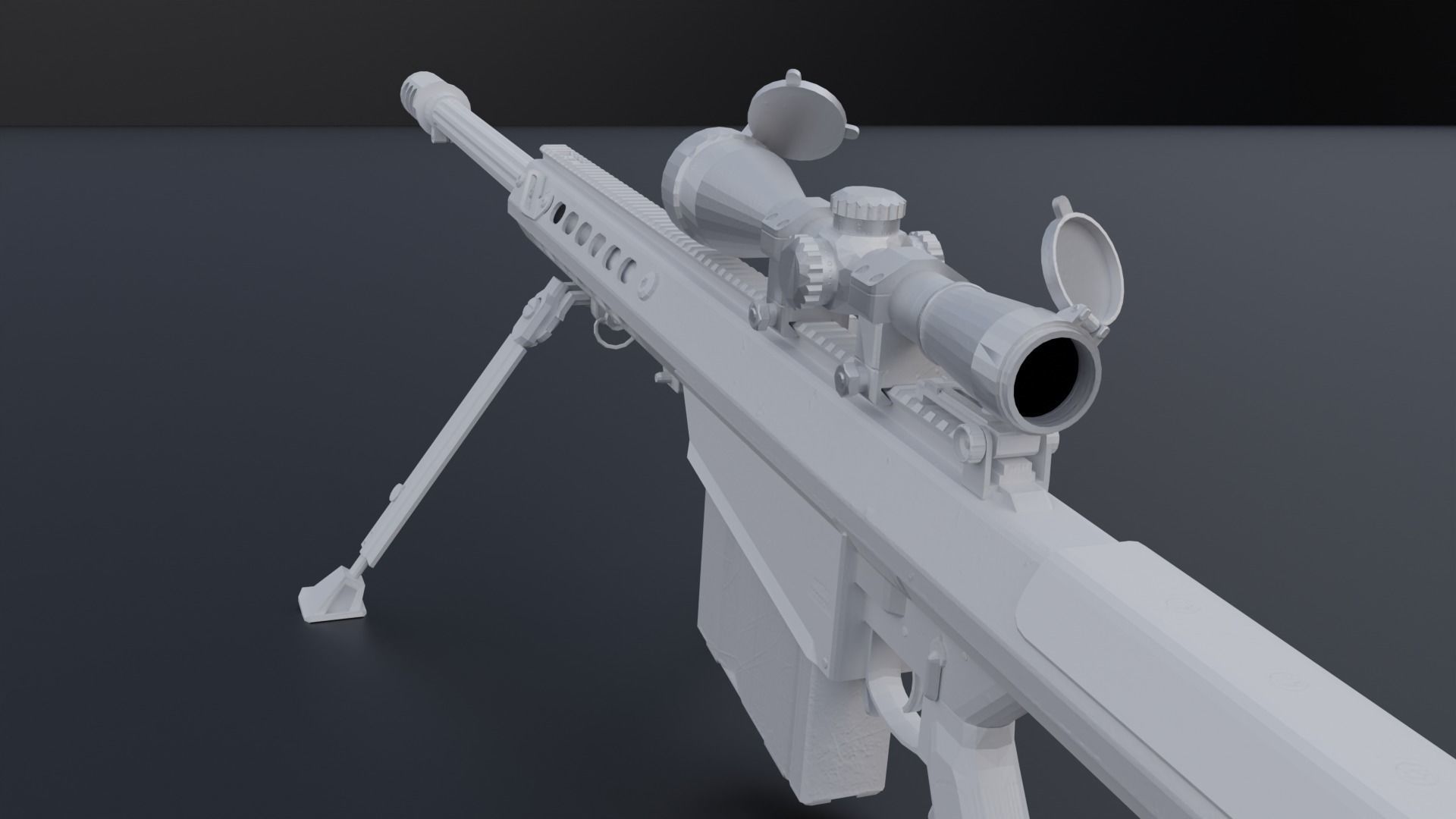 The ultimate M107 Sniper Game-ready Model 2K PBR Texture Low-poly 3D model_24