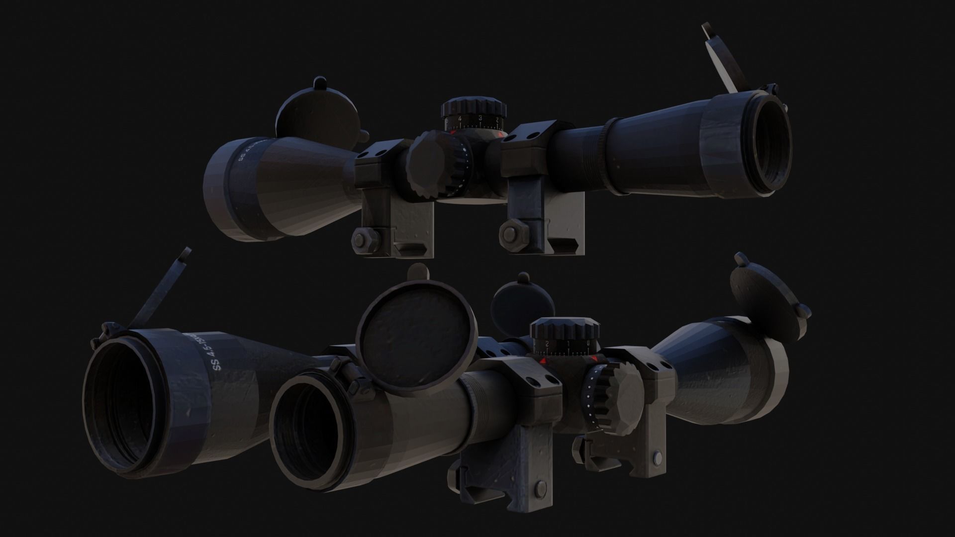 The ultimate M107 Sniper Game-ready Model 2K PBR Texture Low-poly 3D model_13