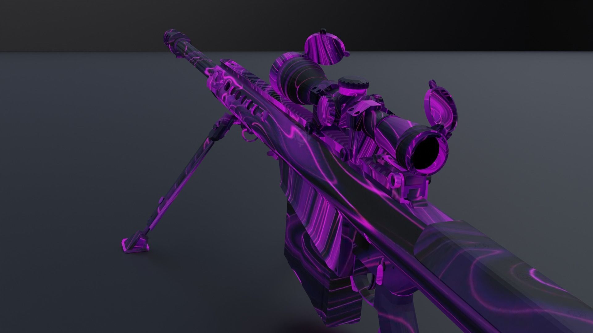The ultimate M107 Sniper Game-ready Model 2K PBR Texture Low-poly 3D model_27