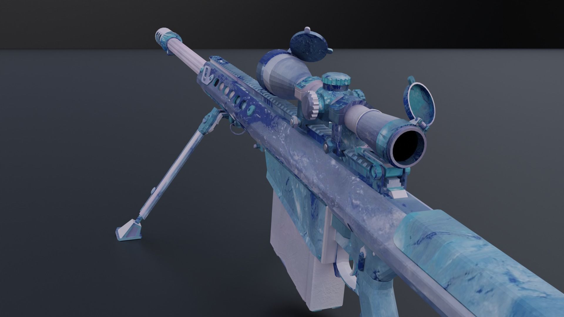 The ultimate M107 Sniper Game-ready Model 2K PBR Texture Low-poly 3D model_26